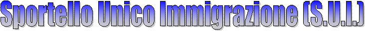 Sportello Unico Immigrazione (S.U.I.)